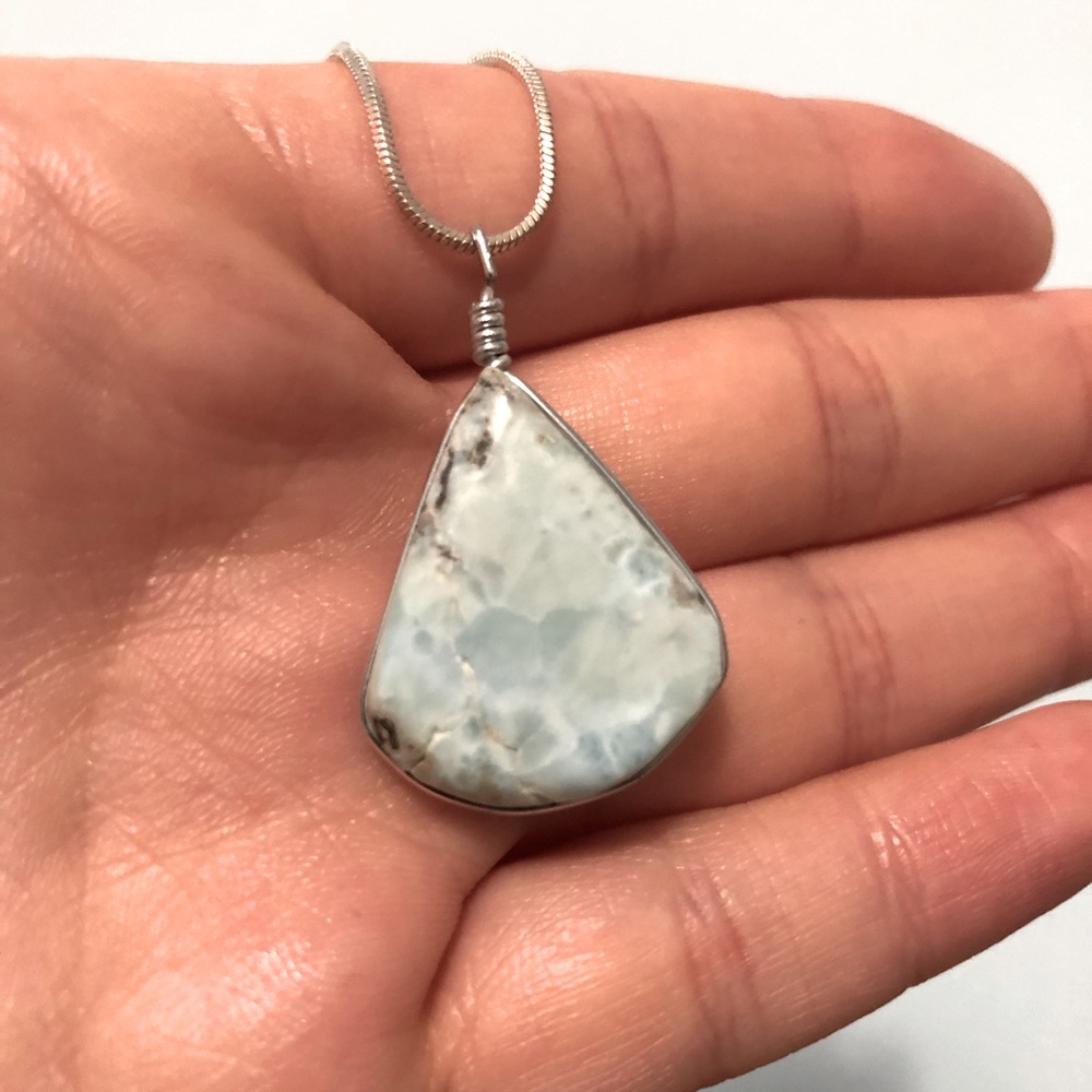 Sterling Larimar Pendant